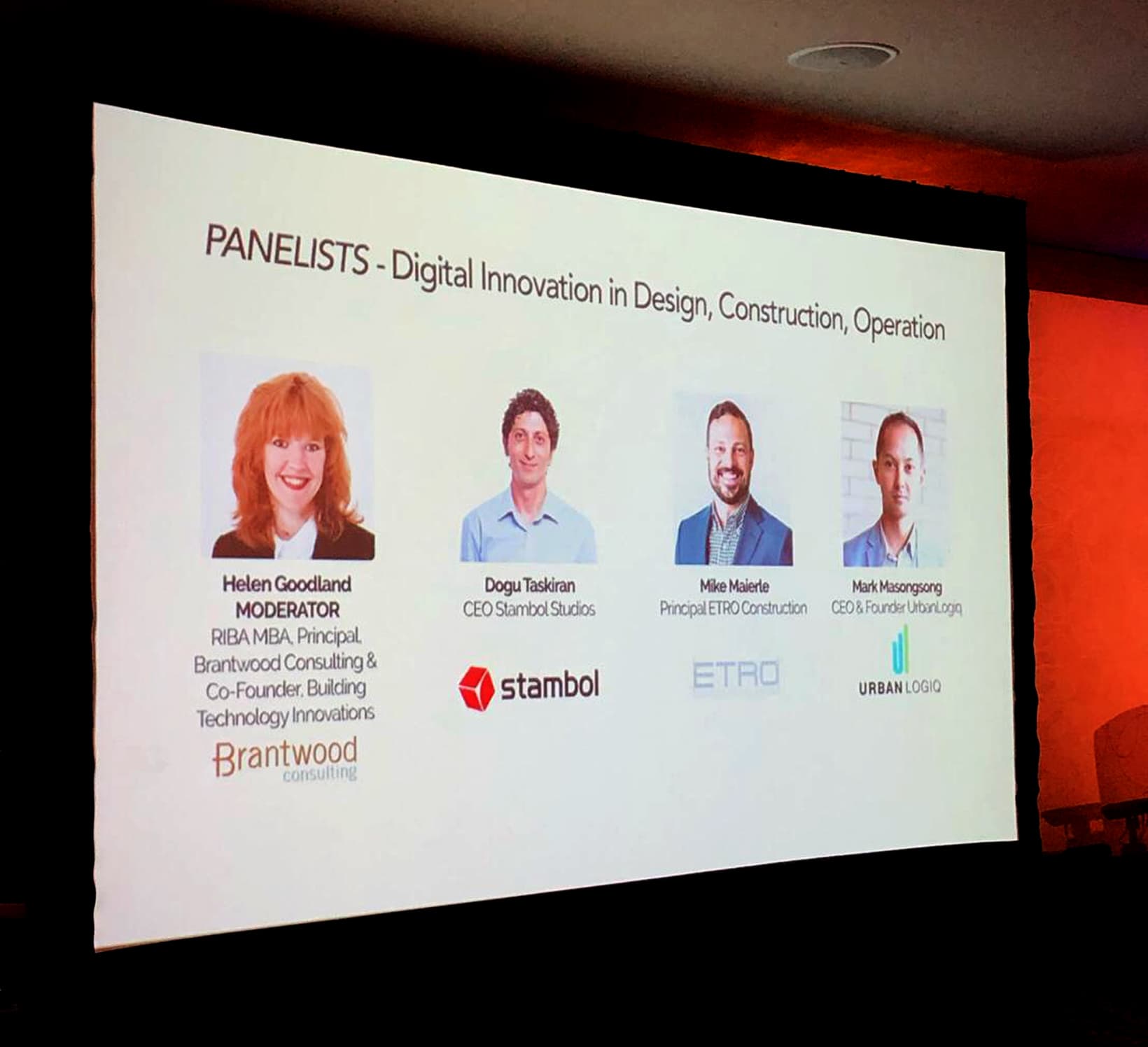 Panelists: Digital Innovation in Design, Construction, Operation