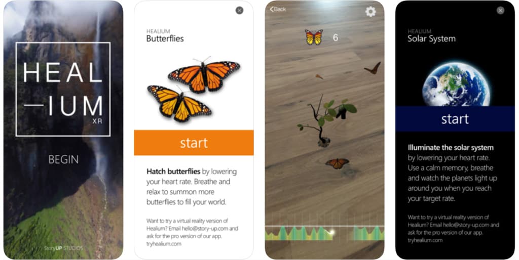 Healium AR is a neurofeedback tool used for guided meditation