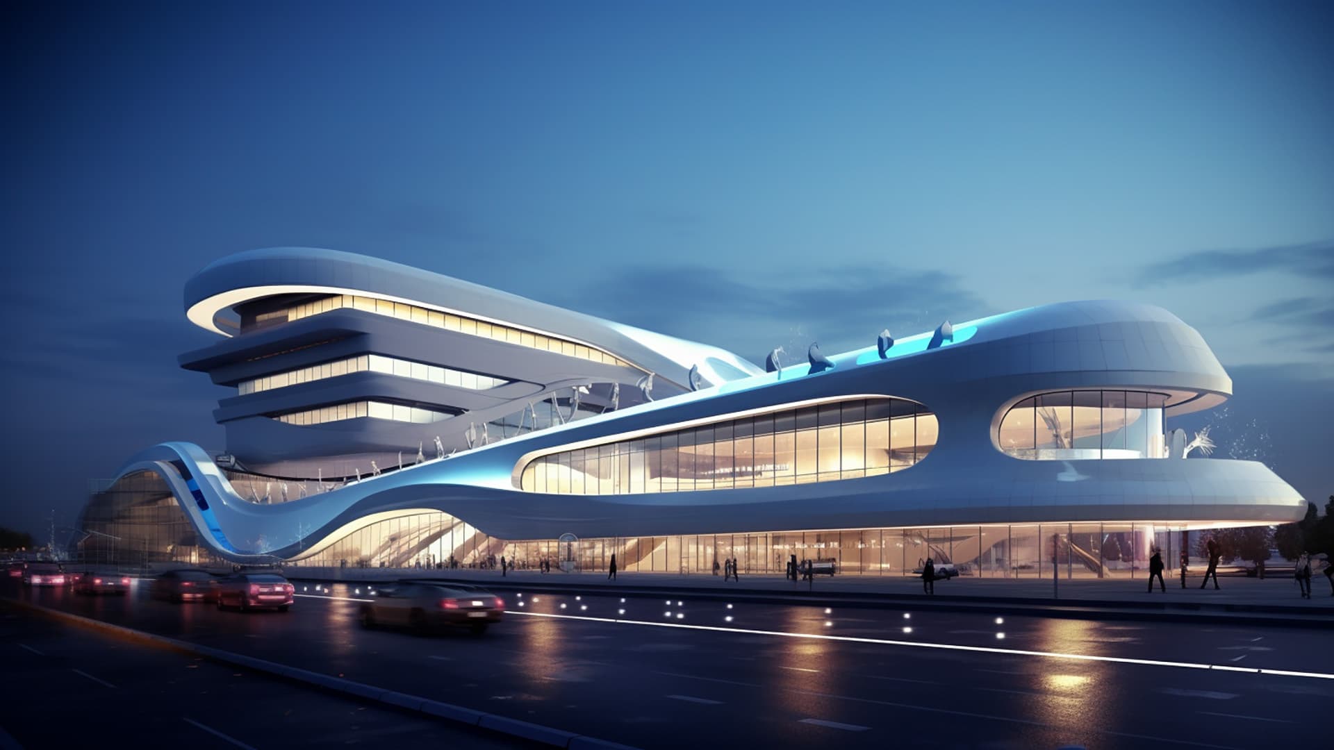 futuristic hospital concept rendering created by generative ai using midjourney